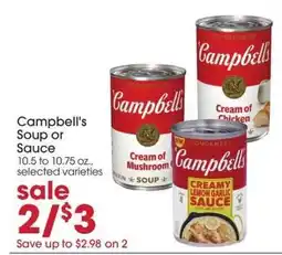 Giant Eagle Campbell’s soup or sauce offer