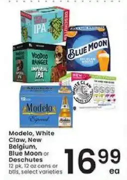 Albertsons Modelo, White Claw, New Belgium, Blue Moon or Deschutes offer