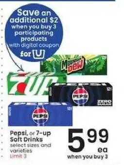 Albertsons Pepsi, or 7-up Soft Drinks offer