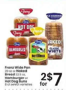 Albertsons Franz Wide Pan or Naked Bread offer