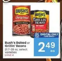 Albertsons Bush's Baked or Grillin' Beans offer