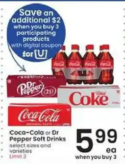 Albertsons Coca-Cola or Dr Pepper Soft Drinks offer