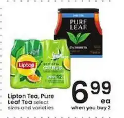 Albertsons Lipton Tea, Pure Leaf Tea offer
