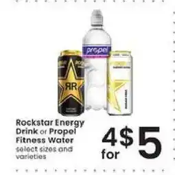 Albertsons Rockstar Energy Drink or Propel Fitness Water offer