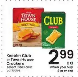 Albertsons Keebler Club or Town House Crackers offer