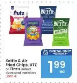 Albertsons Kettle & Air Fried Chips, UTZ or Tim’s offer
