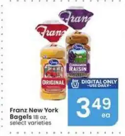 Albertsons Franz New York Bagels offer