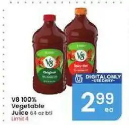 Albertsons V8 100% Vegetable Juice offer