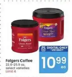 Albertsons Folgers Coffee offer