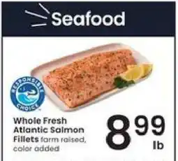 Albertsons Whole Fresh Atlantic Salmon Fillets offer