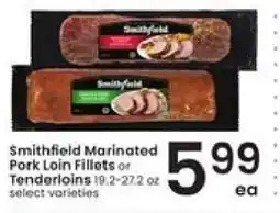 Albertsons Smithfield Marinated Pork Loin Fillets or Tenderloins offer