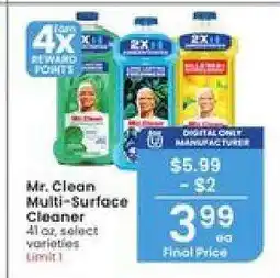Albertsons Mr. Clean Multi-Surface Cleaner offer