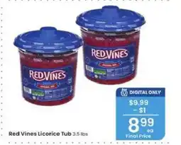 Albertsons Red Vines Licorice Tub offer