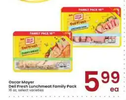 Albertsons Oscar Mayer Deli Fresh Lunchmeat Family Pack offer