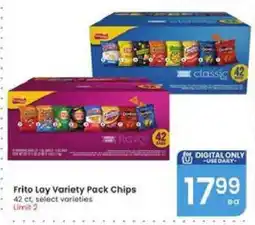 Albertsons Frito Lay Variety Pack Chips offer