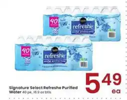 Albertsons Signature SELECT refreshe Purified Water offer