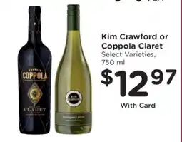 Kroger Kim Crawford or Coppola Claret offer