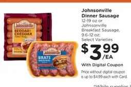 Kroger Johnsonville Dinner Sausage offer