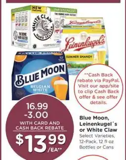 Kroger Blue Moon, Leinenkugel’s or White Claw offer