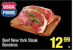 Super King Markets Beef New York Steak Boneless offer