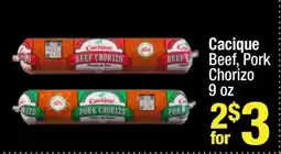 Super King Markets Cacique Beef, Pork Chorizo offer