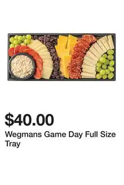 Wegmans Wegmans Game Day Full Size Tray offer