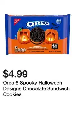 Wegmans Oreo 6 Spooky Halloween Designs Chocolate Sandwich Cookies offer