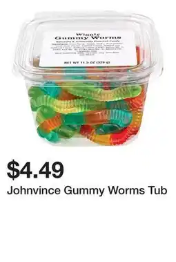 Wegmans Johnvince Gummy Worms Tub offer