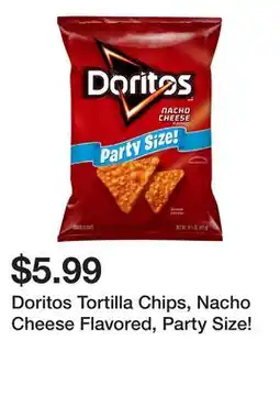 Wegmans Doritos Tortilla Chips, Nacho Cheese Flavored, Party Size! offer