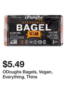 Wegmans ODoughs Bagels, Vegan, Everything, Thins offer