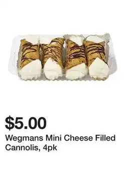 Wegmans Wegmans Mini Cheese Filled Cannolis offer