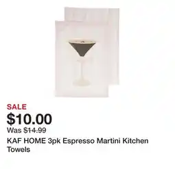 Marshalls KAF HOME 3pk Espresso Martini Kitchen Towels offer