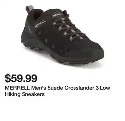 Marshalls MERRELL Men's Suede Crosslander 3 Low Hiking Sneakers offer