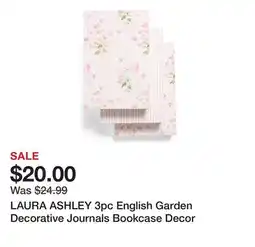 Marshalls LAURA ASHLEY 3pc English Garden Decorative Journals Bookcase Decor offer