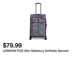 Marshalls LONDON FOG 25in Salisbury Softside Spinner offer