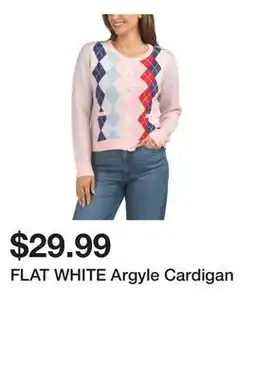 Marshalls FLAT WHITE Argyle Cardigan offer