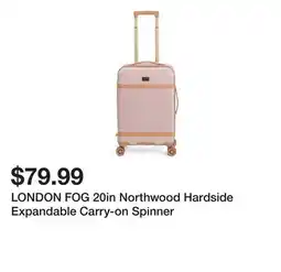 Marshalls LONDON FOG 20in Northwood Hardside Expandable Carry-on Spinner offer