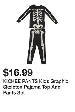 Marshalls KICKEE PANTS Kids Graphic Skeleton Pajama Top And Pants Set offer