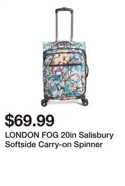 Marshalls LONDON FOG 20in Salisbury Softside Carry-on Spinner offer