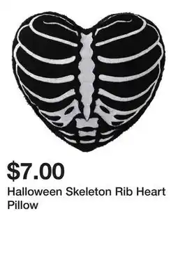 Five Below Halloween Skeleton Rib Heart Pillow offer