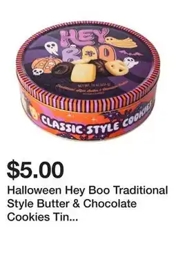 Five Below Halloween Hey Boo Traditional Style Butter & Chocolate Cookies Tin 16oz offer
