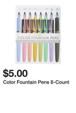 Five Below Color Fountain Pens 8-Count offer