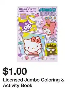Five Below Licensed Jumbo Coloring & Activity Book offer