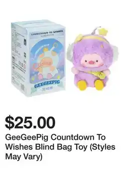 Five Below GeeGeePig Countdown To Wishes Blind Bag Toy (Styles May Vary) offer