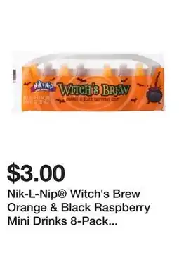 Five Below Nik-L-Nip Witch's Brew Orange & Black Raspberry Mini Drinks 8-Pack 2.79oz offer