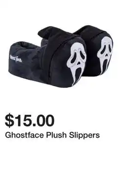 Five Below Ghostface Plush Slippers offer