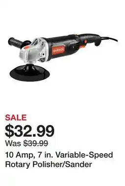 Harbor Freight Tools 10 Amp, 7 in. Variable-Speed Rotary Polisher/Sander offer
