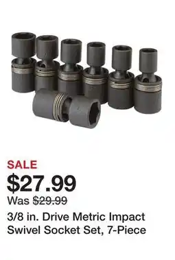 Harbor Freight Tools 3/8 in. Drive Metric Impact Swivel Socket Set, 7-Piece offer