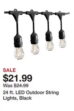 Harbor Freight Tools 24 ft. LED Outdoor String Lights, Black offer