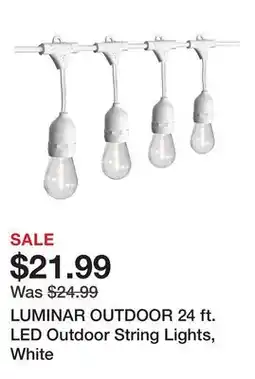Harbor Freight Tools LUMINAR OUTDOOR 24 ft. LED Outdoor String Lights, White offer